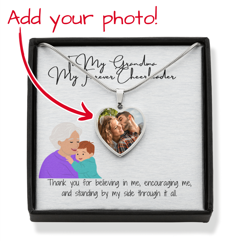 "A Heartfelt Gift" Personalized Heart Necklace for Grandma