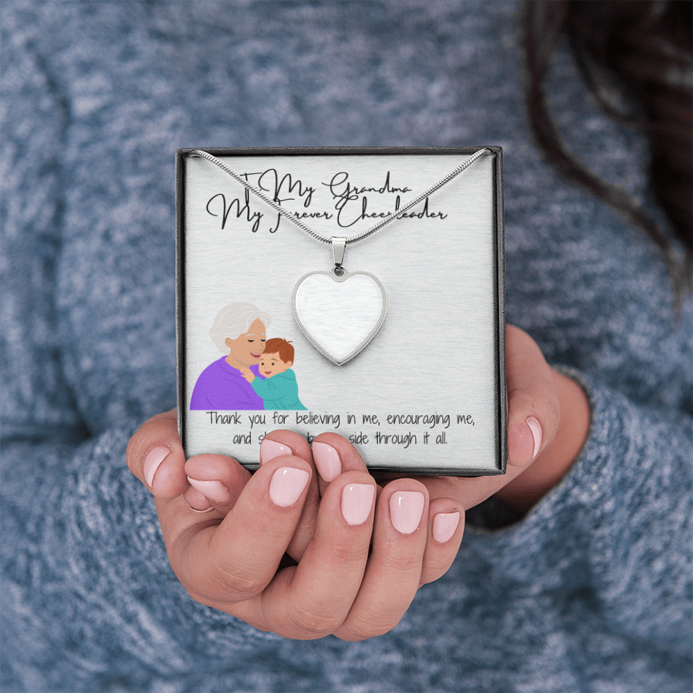 "A Heartfelt Gift" Personalized Heart Necklace for Grandma