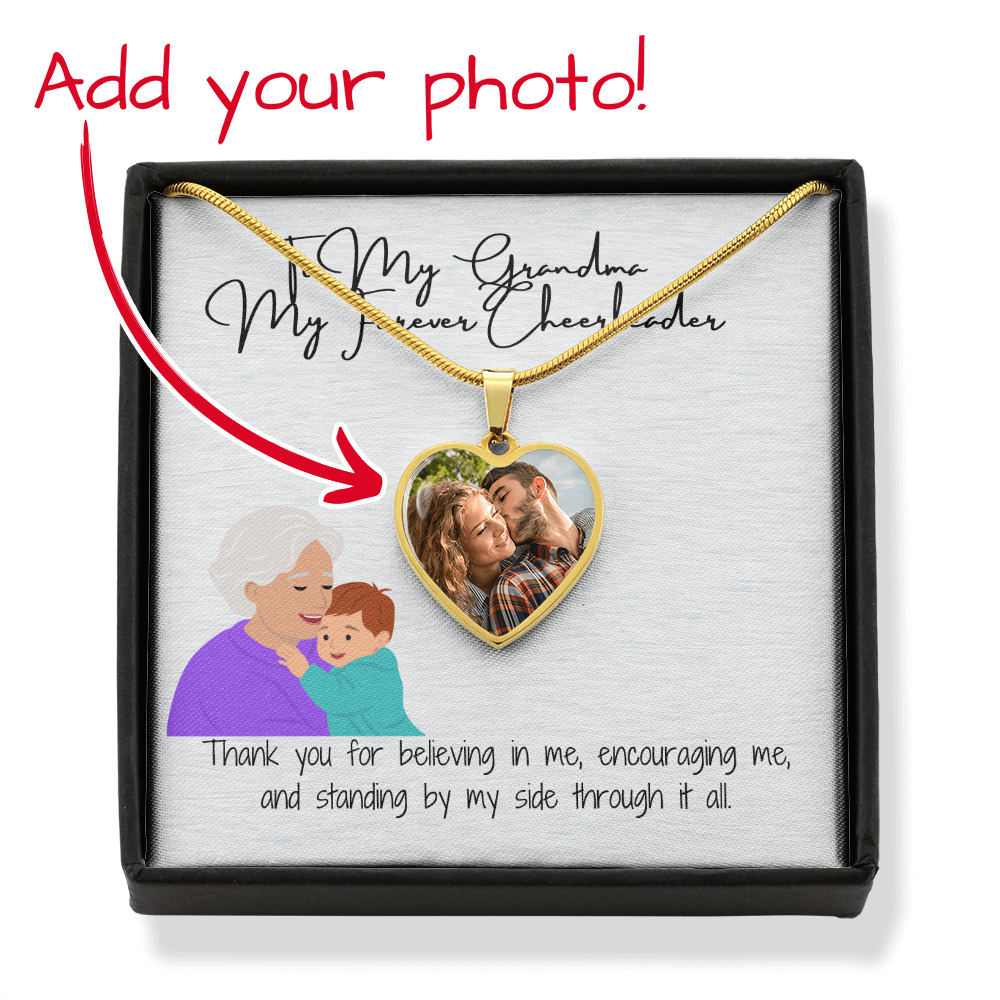 "A Heartfelt Gift" Personalized Heart Necklace for Grandma