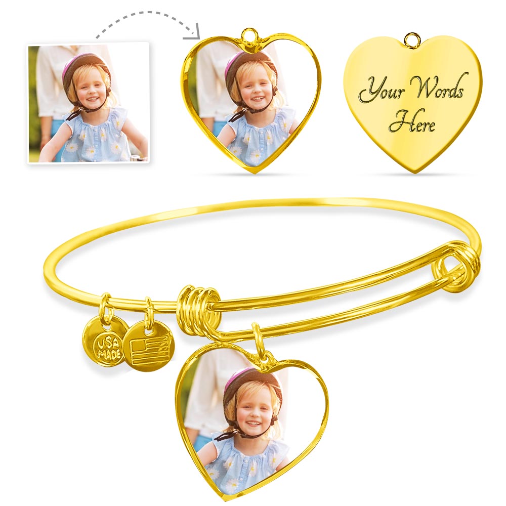 Forever Love Fiancée Heart Bangle