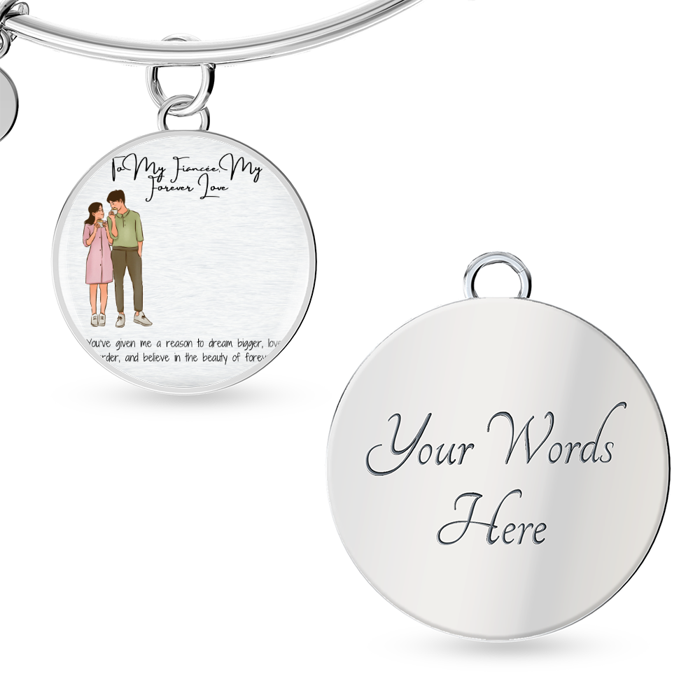 Forever Love Fiancée Circle Bangle