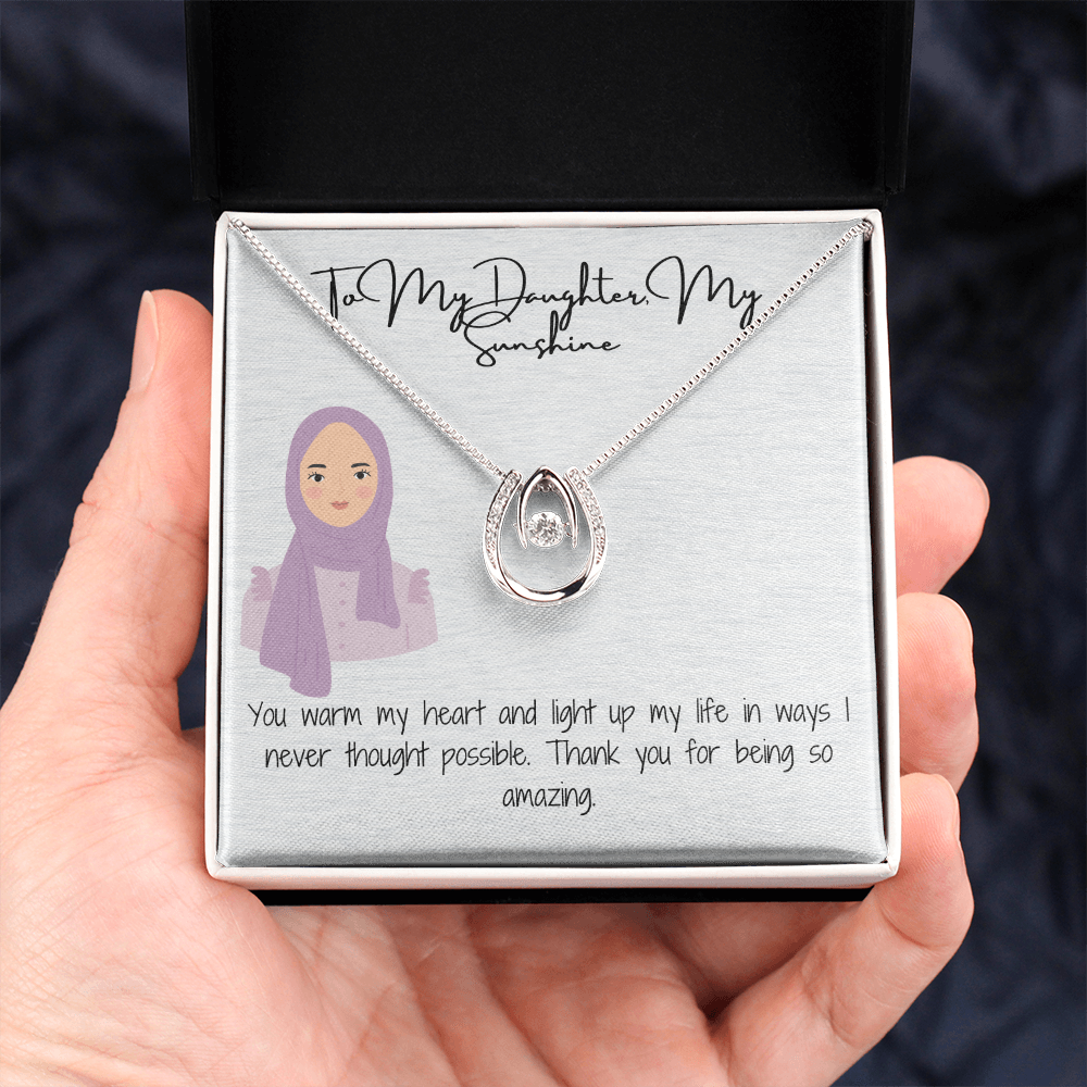 A Blessing of Love & Faith Lucky In Love Necklace for My Hijabi Daughter