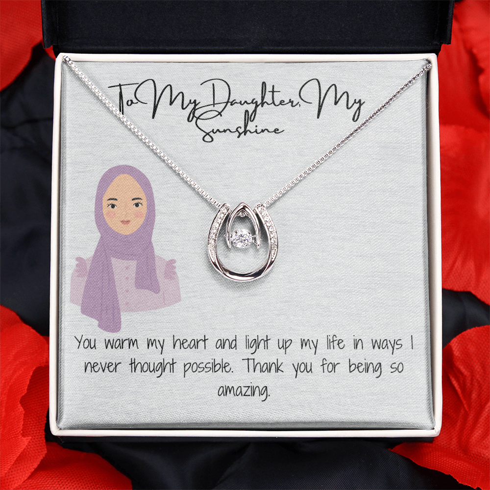 A Blessing of Love & Faith Lucky In Love Necklace for My Hijabi Daughter
