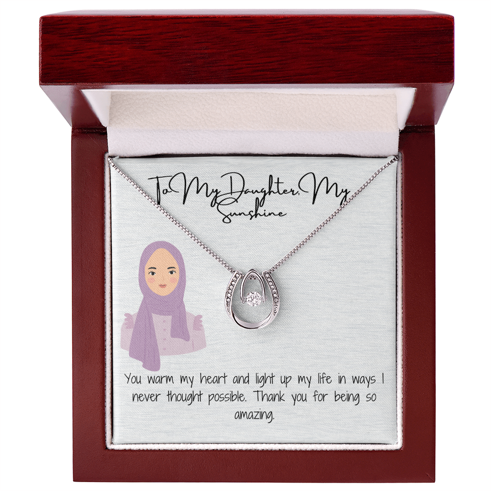 A Blessing of Love & Faith Lucky In Love Necklace for My Hijabi Daughter