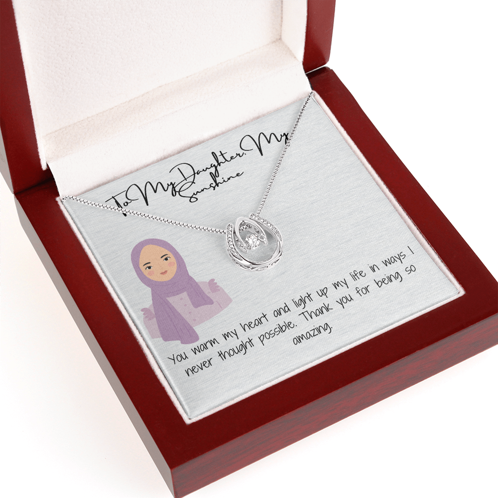 A Blessing of Love & Faith Lucky In Love Necklace for My Hijabi Daughter