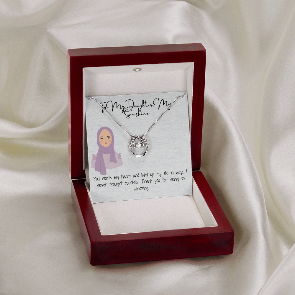A Blessing of Love & Faith Lucky In Love Necklace for My Hijabi Daughter