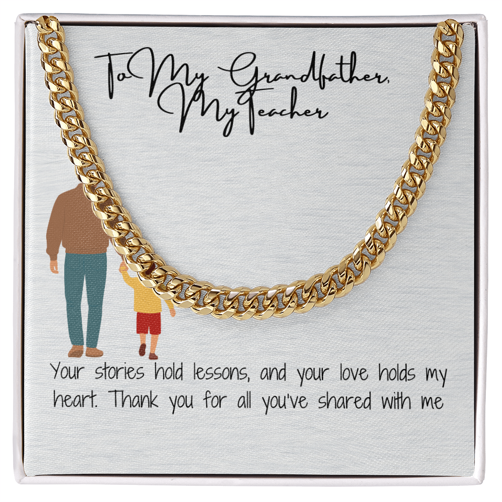 Cuban Link Chain "Bold & Resilient: A Grandfather's Necklace" Description: