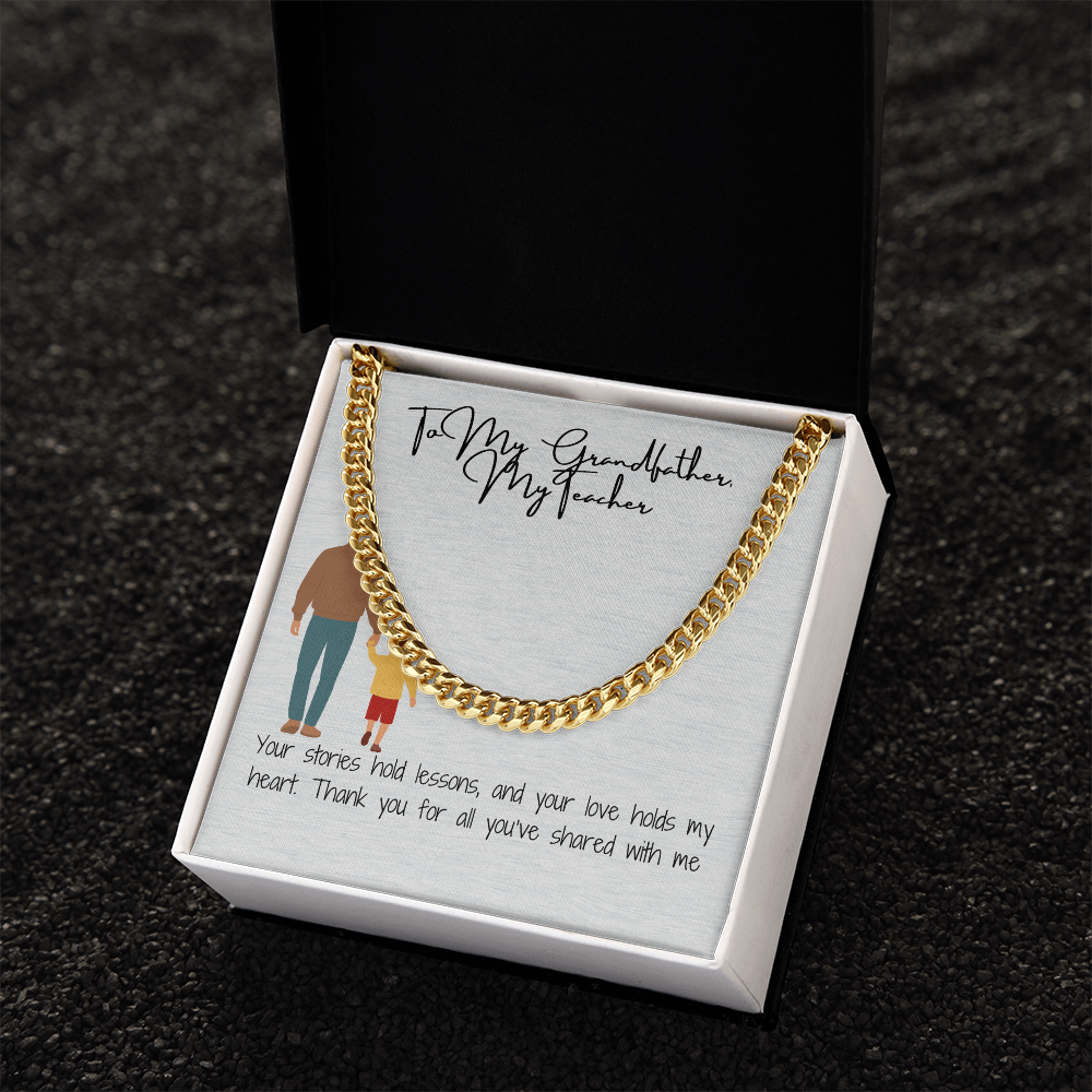 Cuban Link Chain "Bold & Resilient: A Grandfather's Necklace" Description: