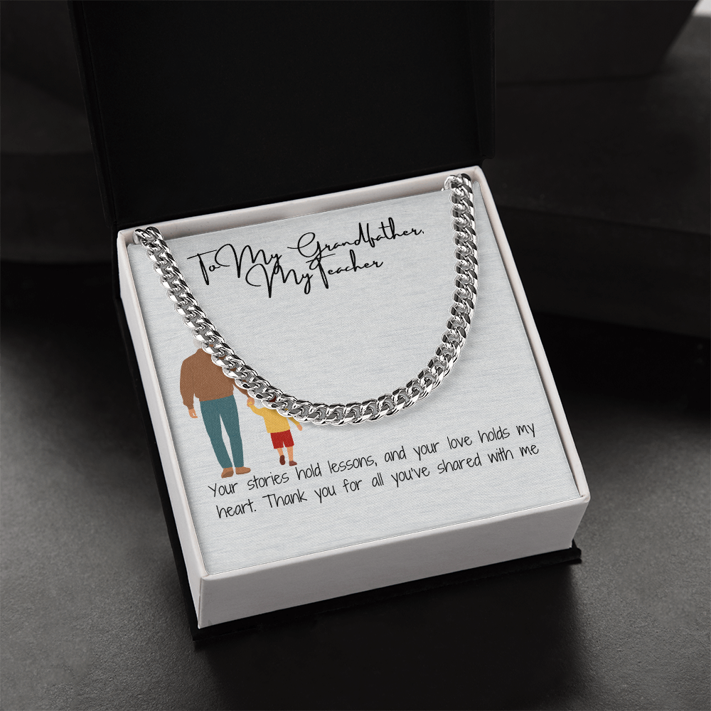 Cuban Link Chain "Bold & Resilient: A Grandfather's Necklace" Description: