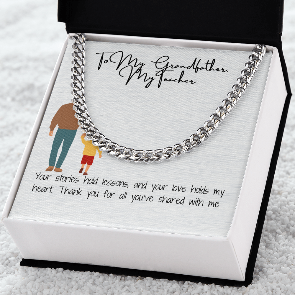 Cuban Link Chain "Bold & Resilient: A Grandfather's Necklace" Description: