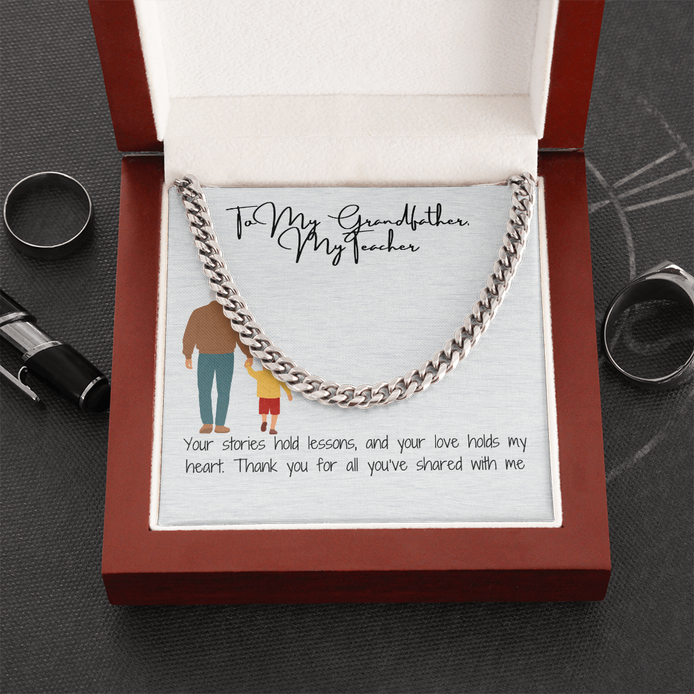 Cuban Link Chain "Bold & Resilient: A Grandfather's Necklace" Description: