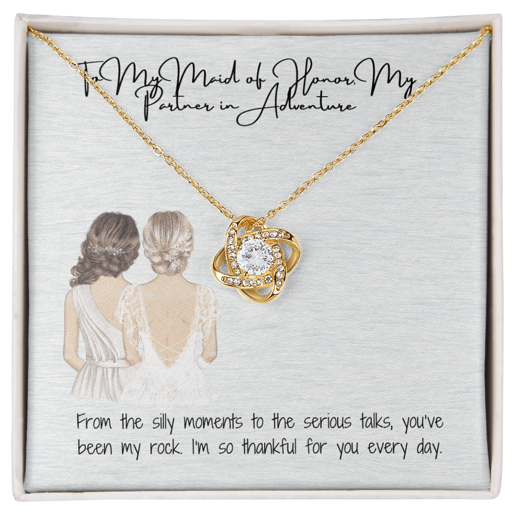 Partner In Adventure Love Knot Necklace