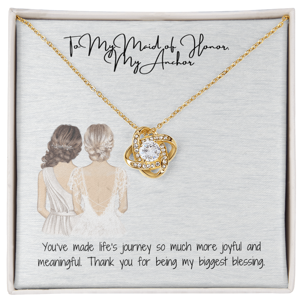 Anchor Love Knot Necklace