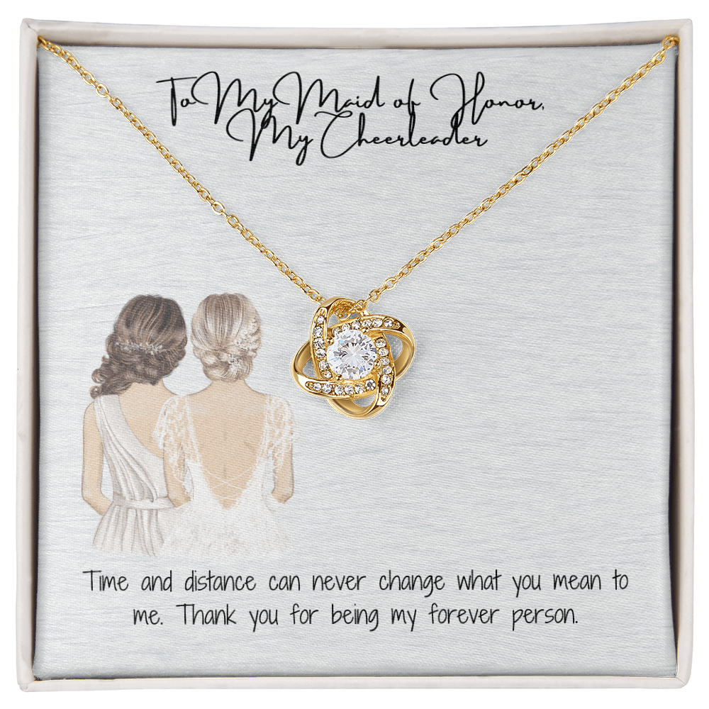 Cheerleader Love Knot Necklace