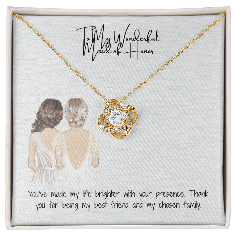 Wonderful Maid Of Owner Love Knot Necklace