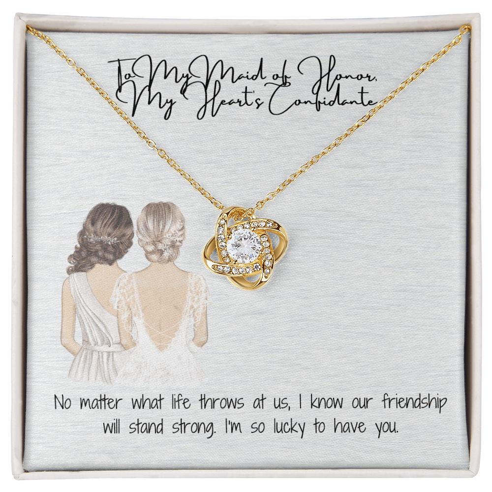 Maid Of Honor Love Knot Necklace