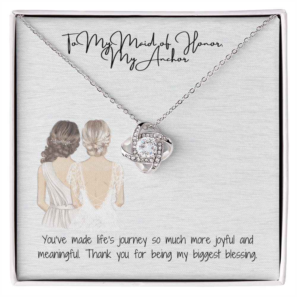 Anchor Love Knot Necklace