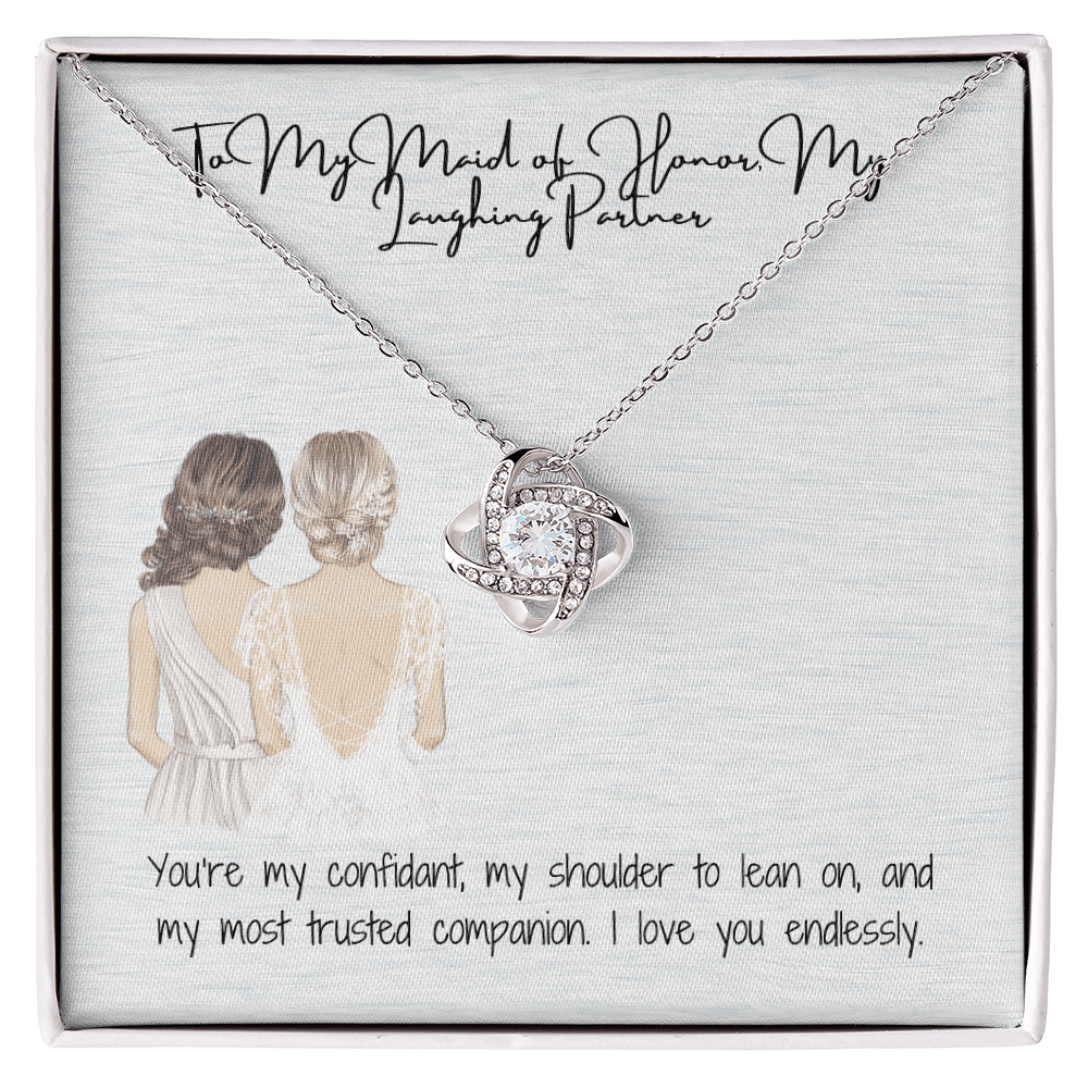 Laughing Partner Love Knot Necklace