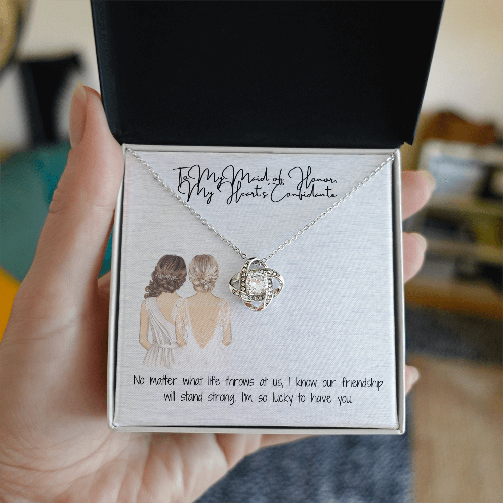 Maid Of Honor Love Knot Necklace