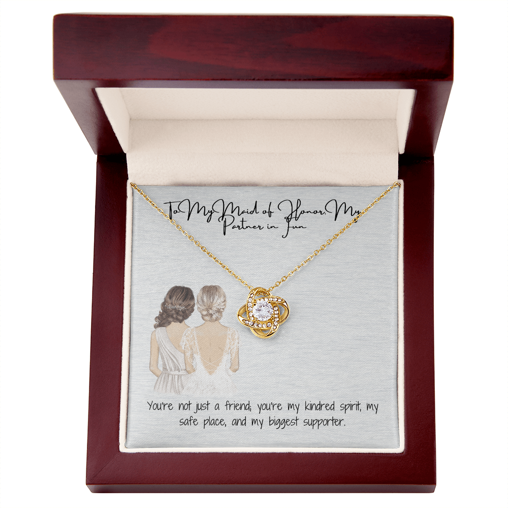 Partner In Fun Love Knot Necklace
