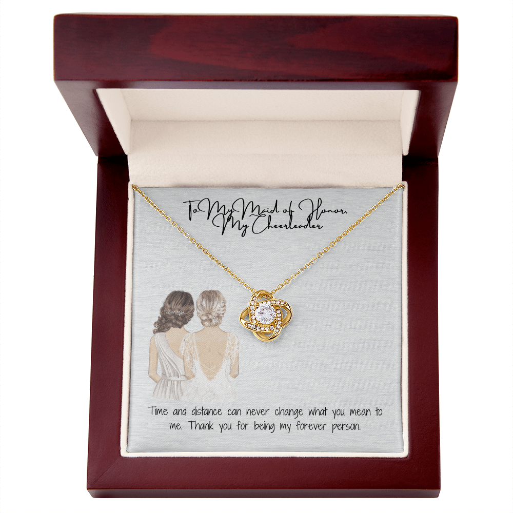Cheerleader Love Knot Necklace