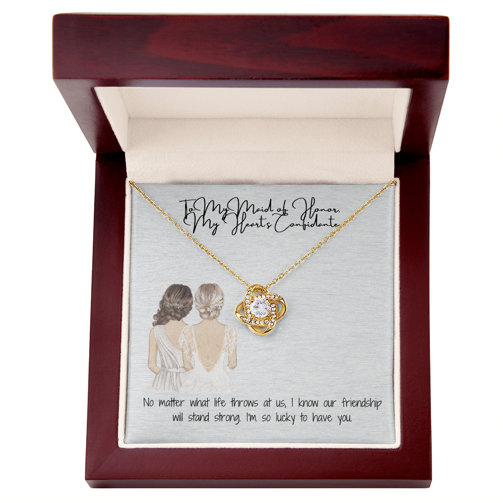Maid Of Honor Love Knot Necklace