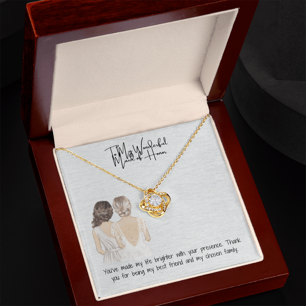 Wonderful Maid Of Owner Love Knot Necklace
