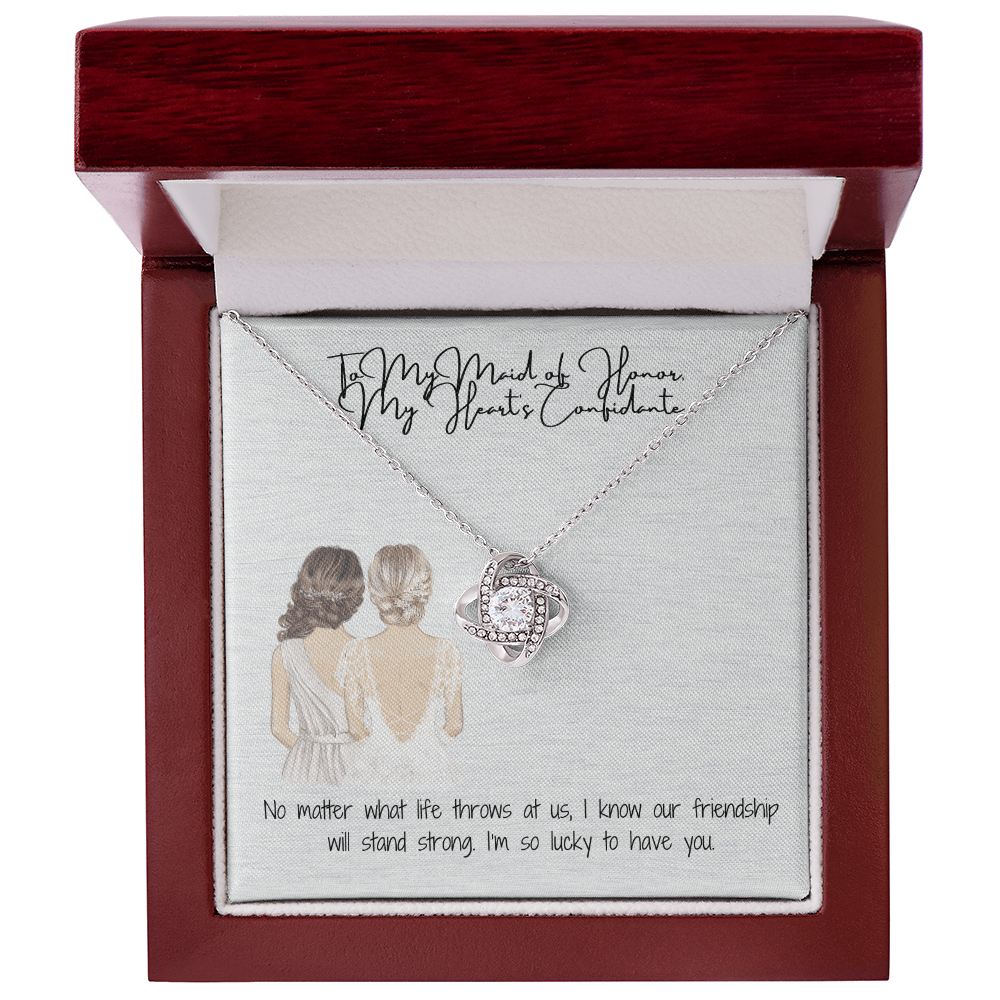 Maid Of Honor Love Knot Necklace