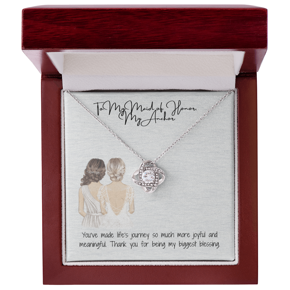 Anchor Love Knot Necklace