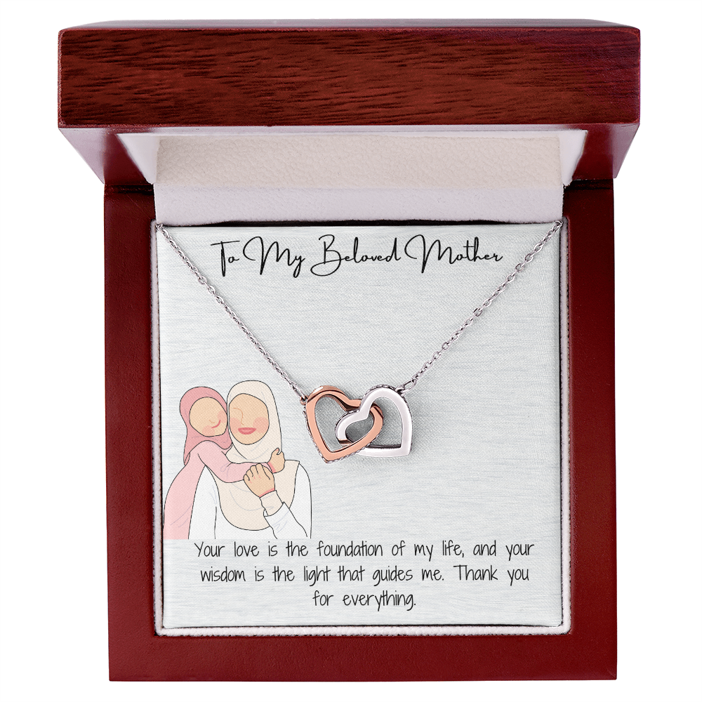 "To My Lovely Mom" Interlocking Hearts Necklace A Timeless Symbol of Love