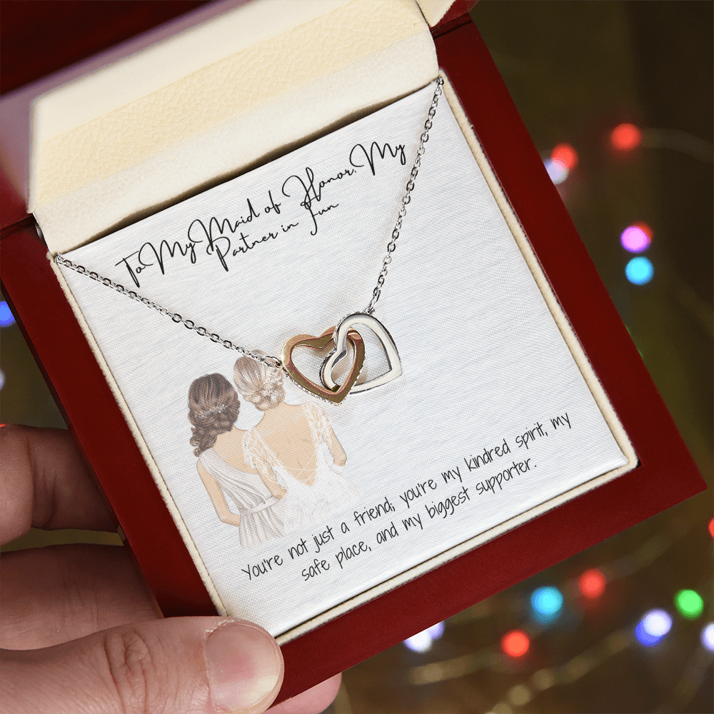 Partner In Fun Interlocking Hearts Necklace