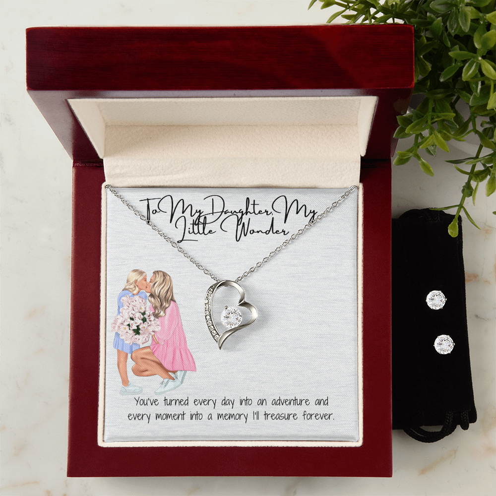 A Dazzling Expression of Love Forever Love Necklace & Earring Set