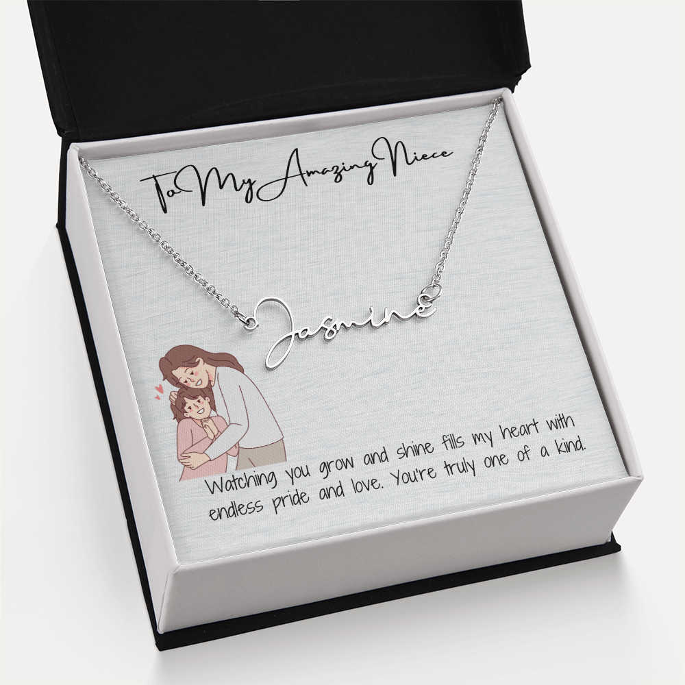Amazing Niece Signature Name Necklace
