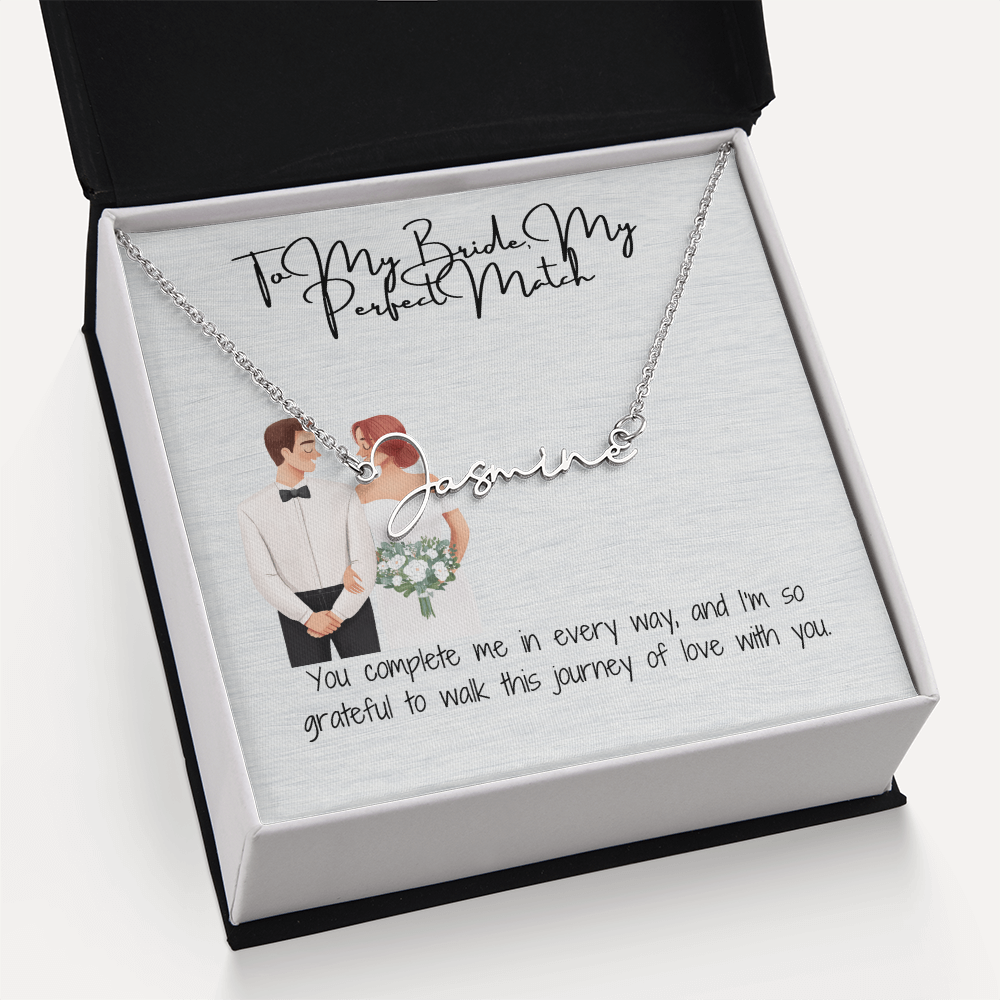 perfect bride to be necklace