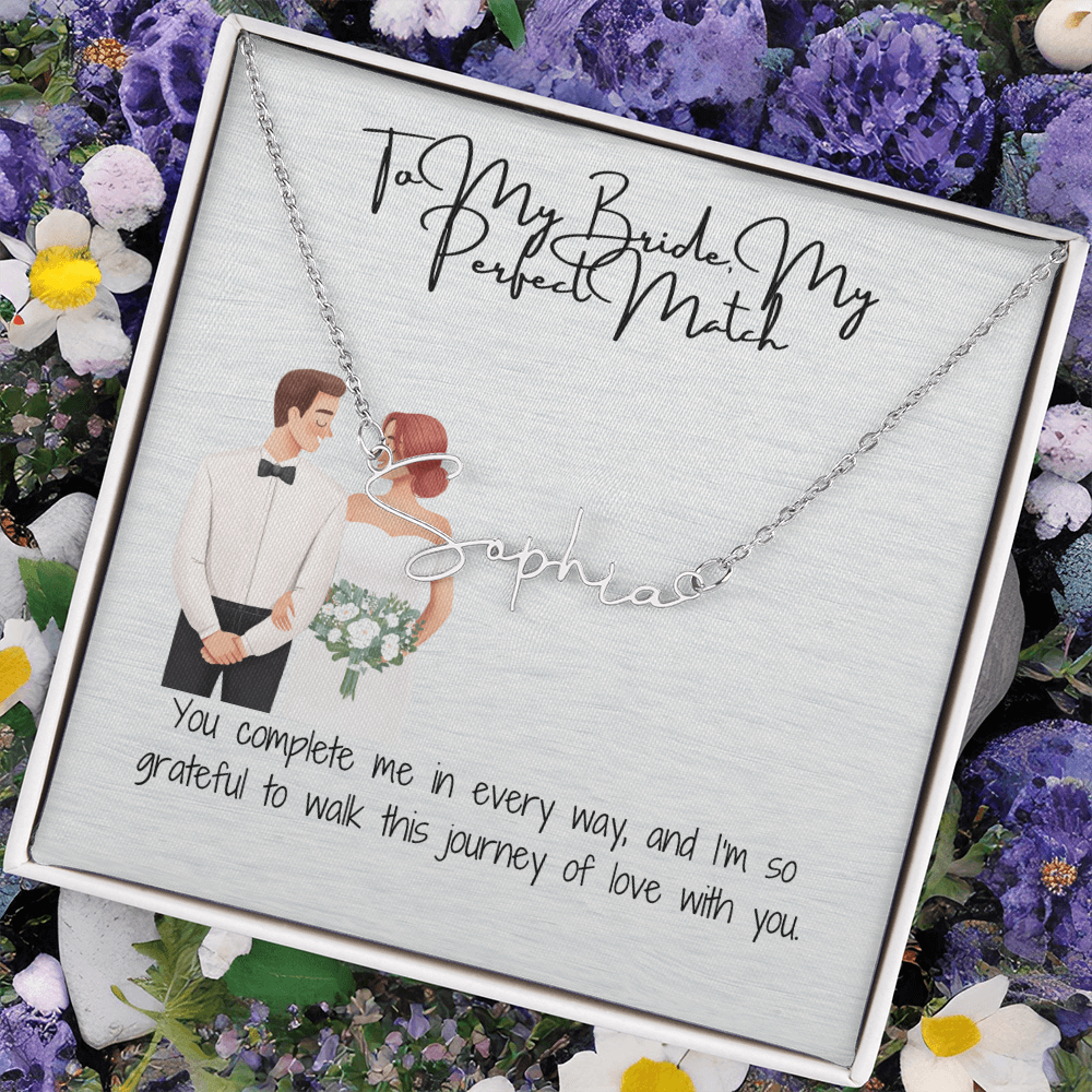 perfect bride to be necklace