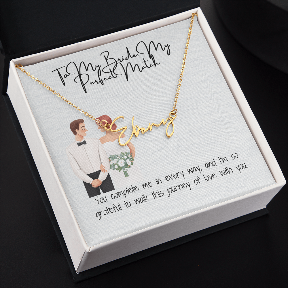 perfect bride to be necklace