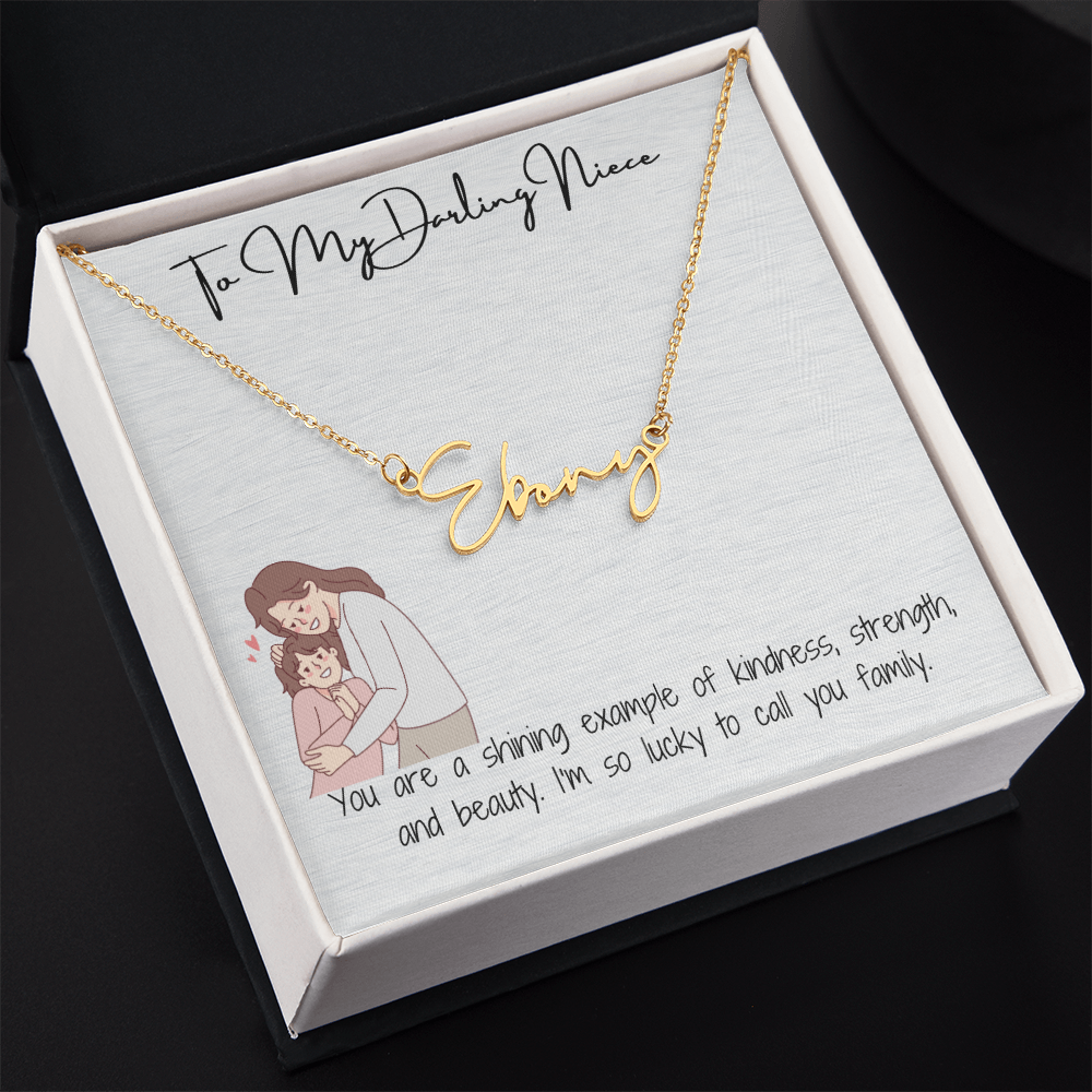 Darling Niece Signature Name Necklace
