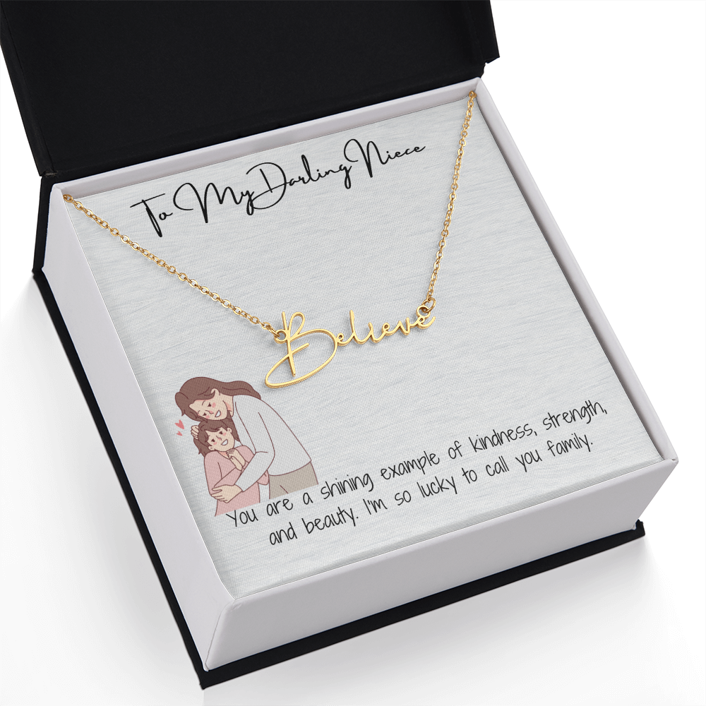 Darling Niece Signature Name Necklace