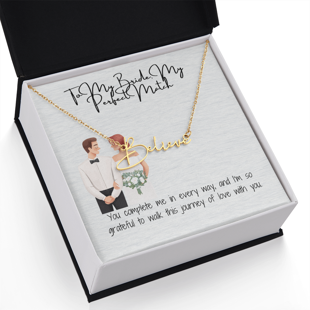 perfect bride to be necklace