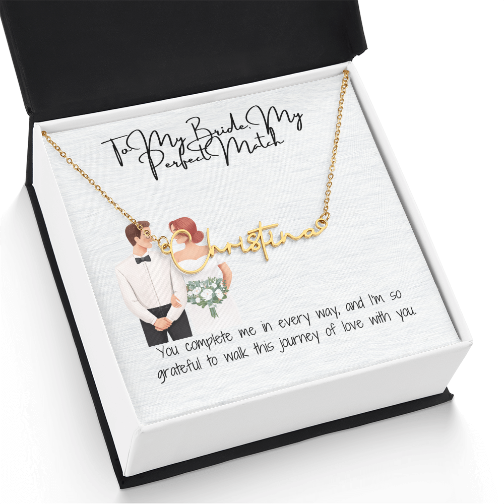 perfect bride to be necklace