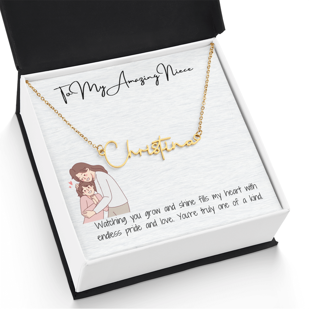 Amazing Niece Signature Name Necklace