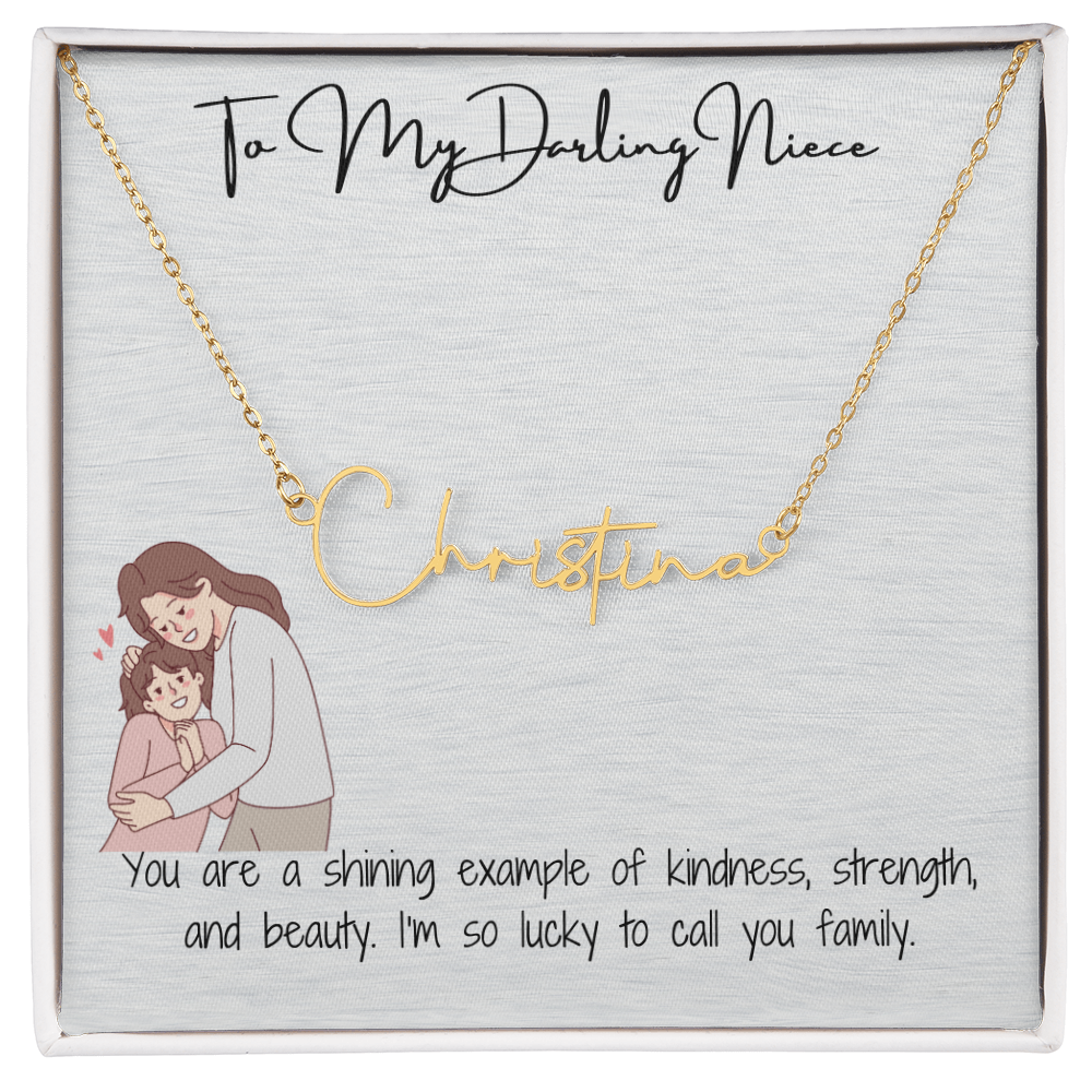 Darling Niece Signature Name Necklace