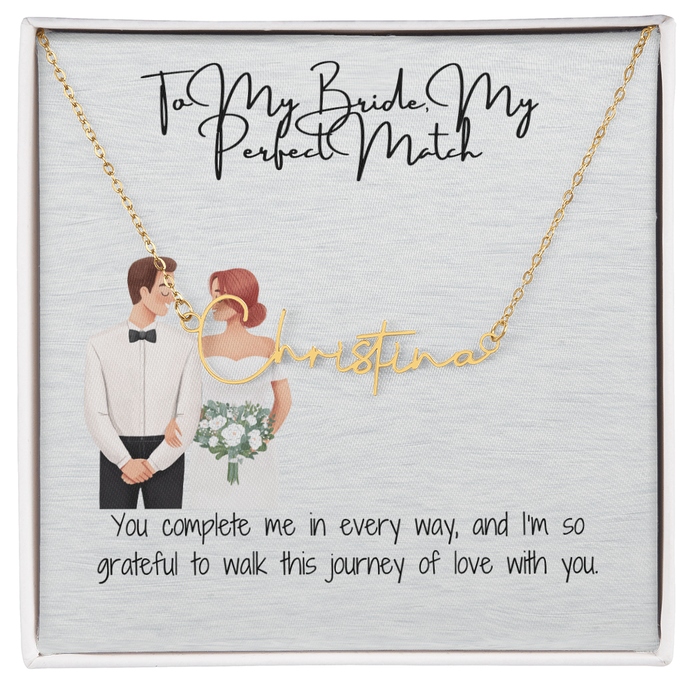 perfect bride to be necklace