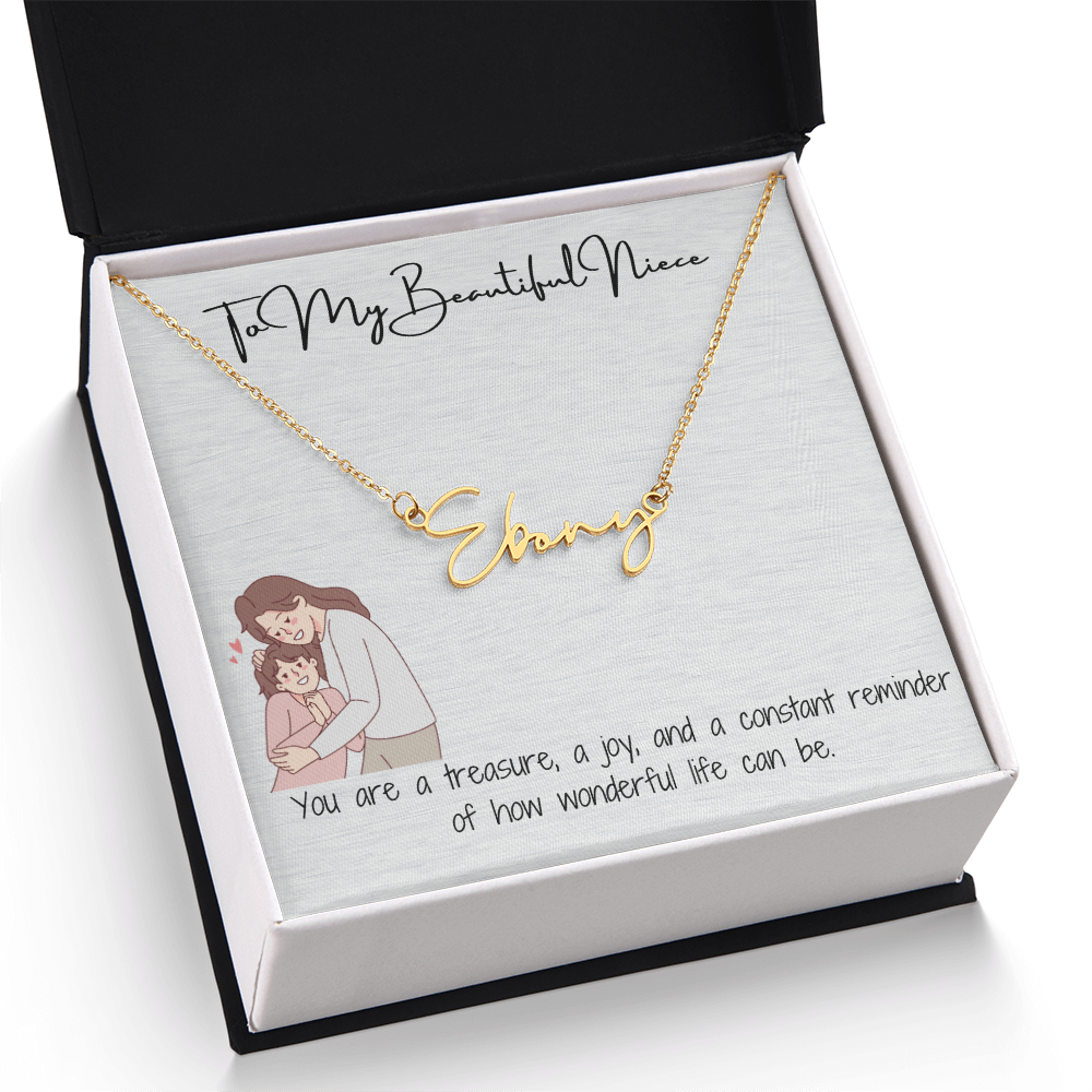 Beautiful Niece Signature Name Necklace