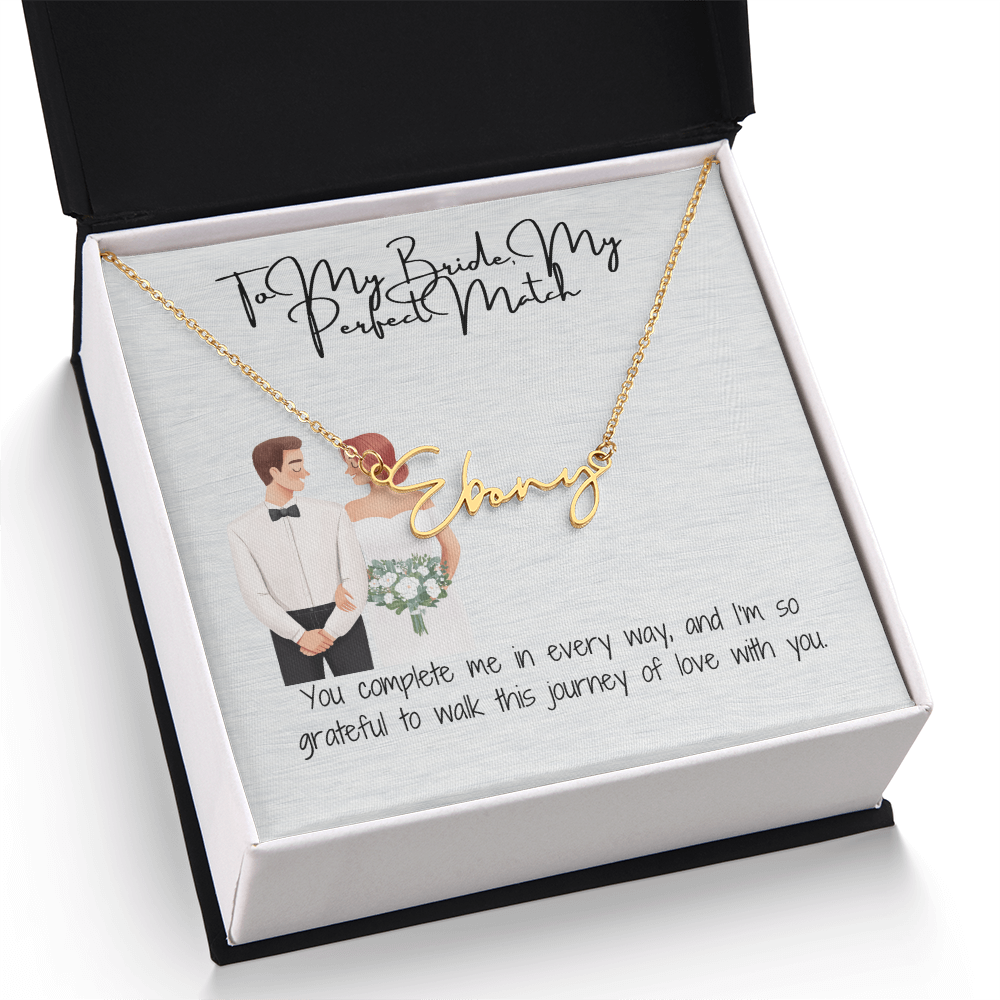 perfect bride to be necklace
