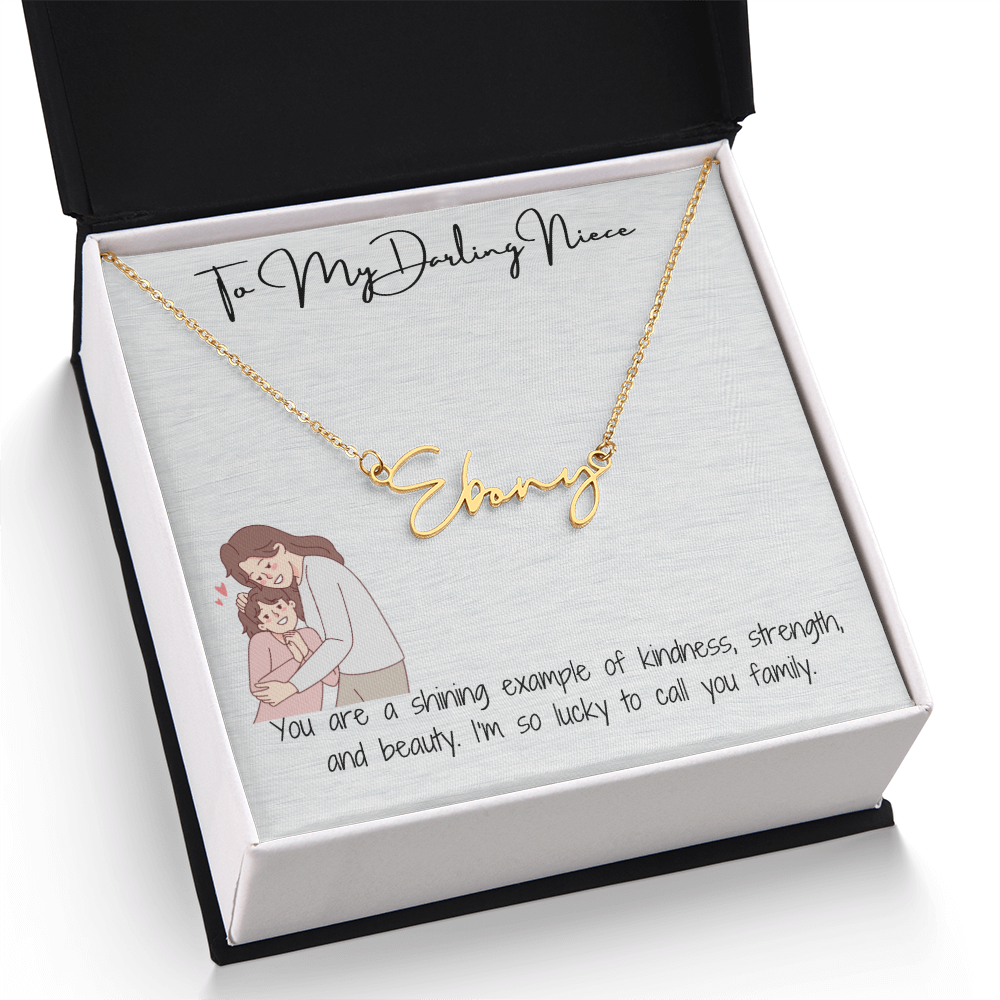 Darling Niece Signature Name Necklace