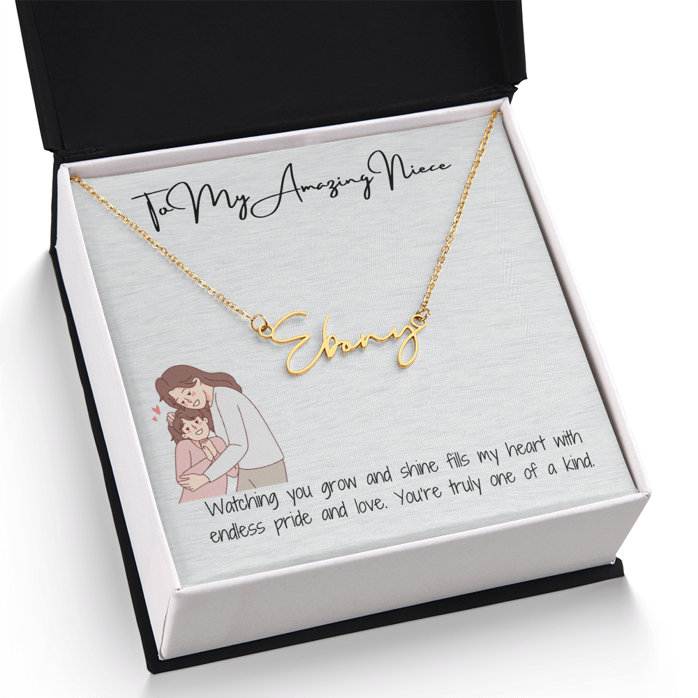 Amazing Niece Signature Name Necklace