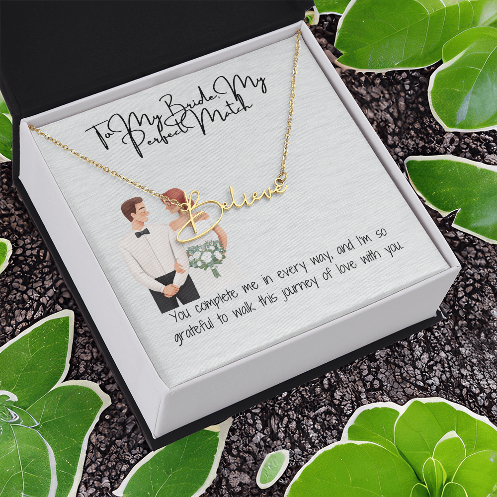 perfect bride to be necklace