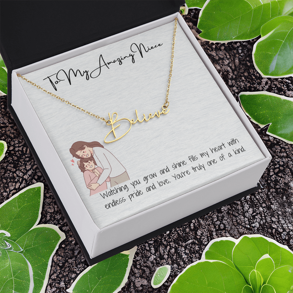 Amazing Niece Signature Name Necklace