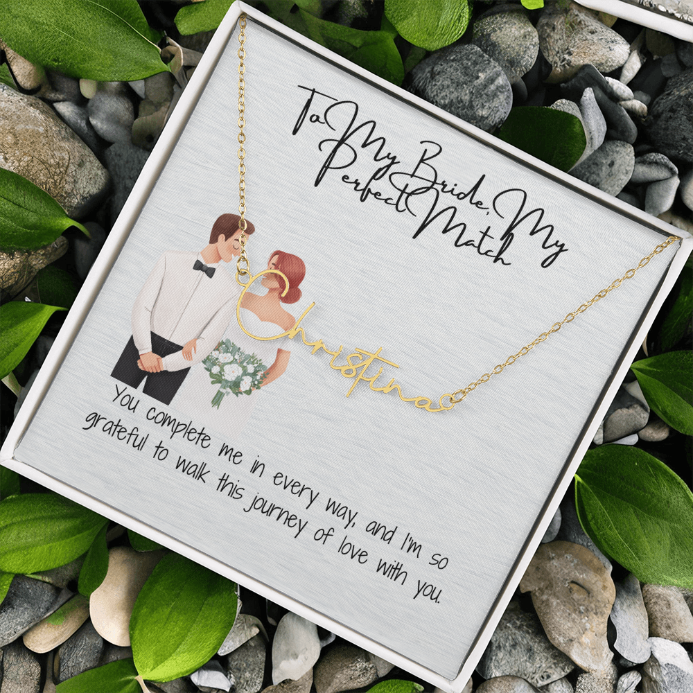 perfect bride to be necklace